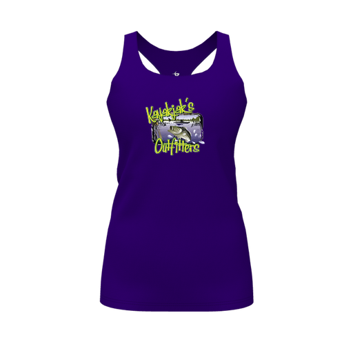 [FT0TRBPP-FYS-LOGO1] Decker Racerback Tank Top (Female Youth S, Purple, Logo 1)