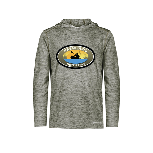 [FOLHCGGY-AS-LOGO3] Decker Men's Charge Hoodie (Adult S, Gray, Logo 3)