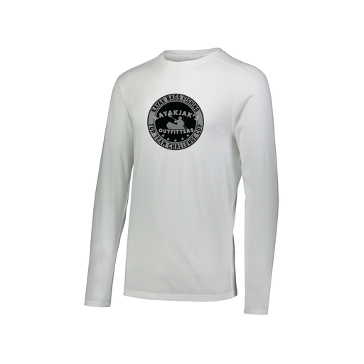 [FTLCUBWH-AXS-LOGO2] Decker Men's Tri-Blend T-Shirt - Long Sleeve (Adult XS, White, Logo 2)