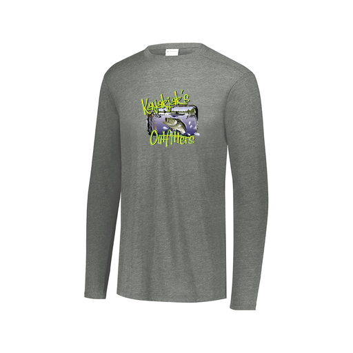 [FTLCUBGY-AXS-LOGO1] Decker Men's Tri-Blend T-Shirt - Long Sleeve (Adult XS, Gray, Logo 1)