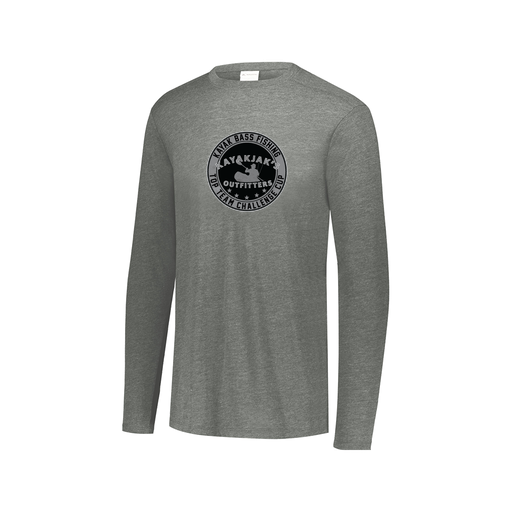 [FTLCUBGY-AXS-LOGO2] Decker Men's Tri-Blend T-Shirt - Long Sleeve (Adult XS, Gray, Logo 2)