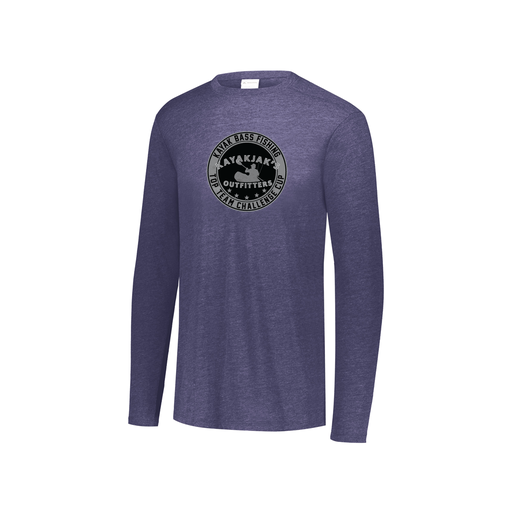 [FTLCUBNV-YS-LOGO2] Decker Youth Tri-Blend T-Shirt - Long Sleeve (Youth S, Navy, Logo 2)