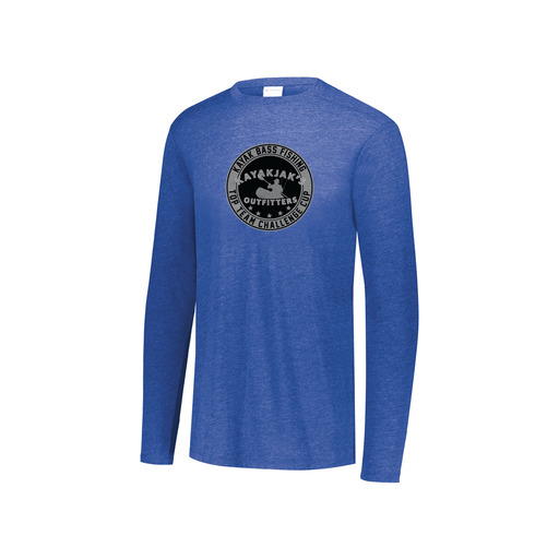 [FTLCUBRY-YS-LOGO2] Decker Youth Tri-Blend T-Shirt - Long Sleeve (Youth S, Royal, Logo 2)